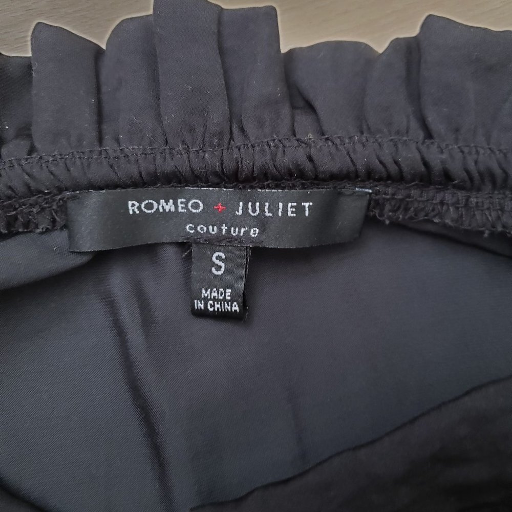 Romeo & Juliet Couture Sleeveless Frill Blouse Black Size Small - Picture 6 of 10